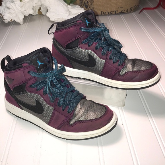 JORDAN 1 MID PS POLLEN Kids Sneakers - Picture 1 of 7